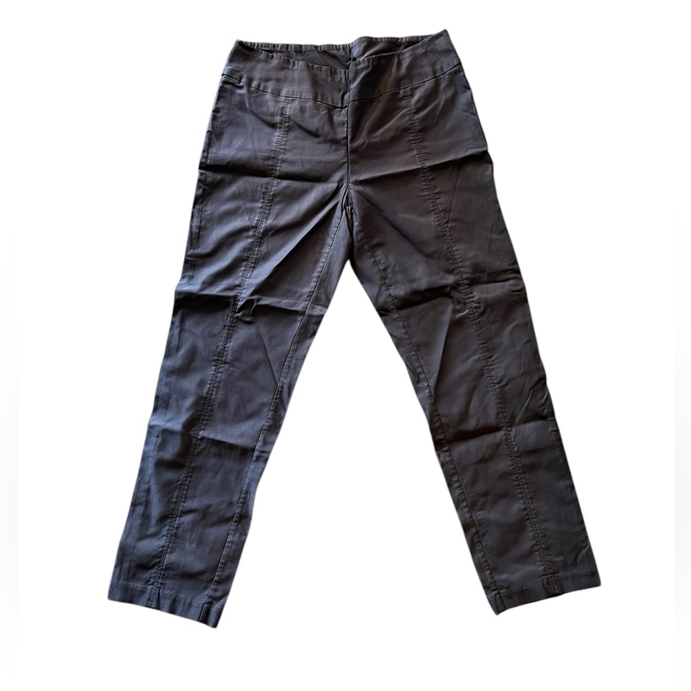 Petite Gray Pull-On Dress Pants